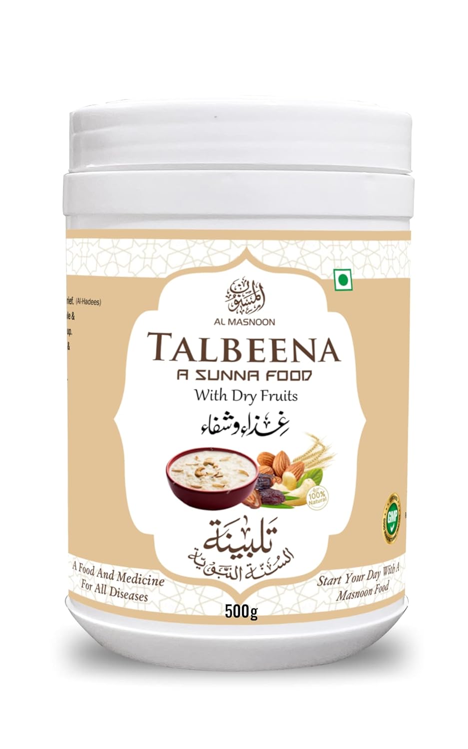 AL MASNOON Talbina with Dry Fruit 500g (pack of 1) / A sunnah & healthy diet porridge for all age group