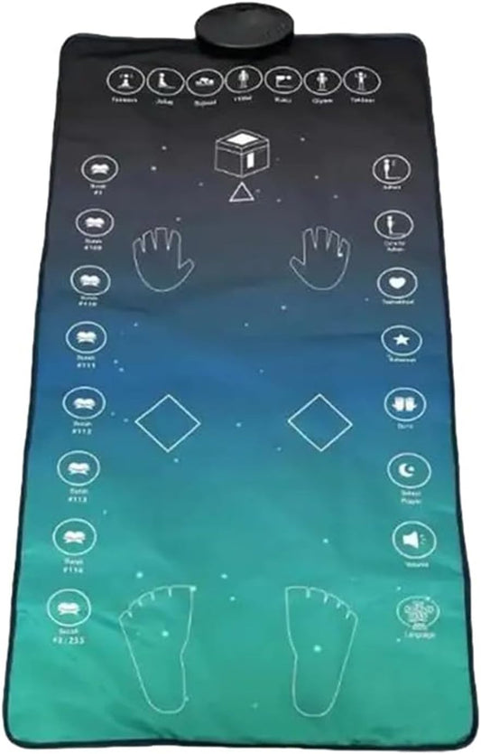 Interactive Prayer Mat for Adults & Reverts Learning Surahs, 2025 New Electronic Prayer Mat, Duas, & More - Muslim Prayer Rug with 25 Touch Keys, Speaker for All Ages (Blue)