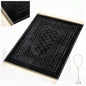 Soft Padded Muslim Prayer Rug with Tasbih Beads, Thick Non-Slip Islamic Prayer Mat, Luxurious Janamaz for Men & Women (Pink)