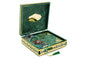 ihvan online Luxury Islamic Prayer Velvet Covered Gift Box, Deluxe 4 Piece Set with Elegant Velvet Covered Quran & Prayer Beads Tesbih & Prayer Rug, Ramadan & Eid Gift, Purple
